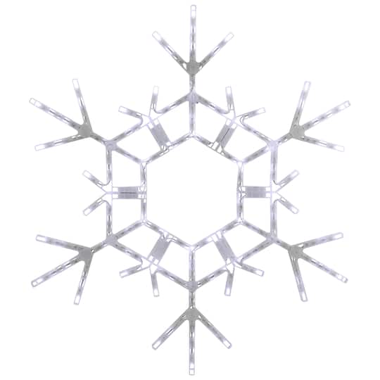 Northlight 36" Led Lighted Large Foldable Snowflake Outdoor Christmas Yard Art, One Size, White